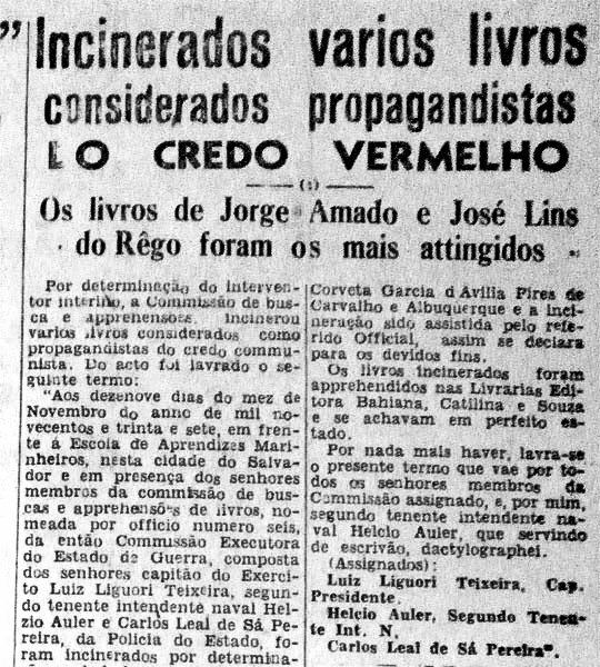 recorte_jornal0 plano critico queima de livros no brasil plano critico jorge amado bahia plano critico